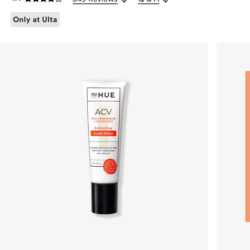 dpHUE ACV exfoliating scalp detox